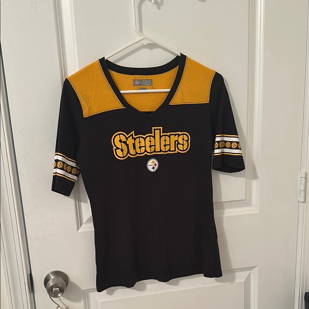 NFL Pittsburgh Steelers Black and Yellow Short Sleeve Tee
